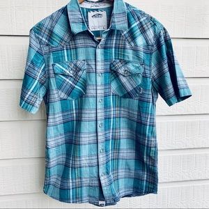 Vans Men’s Retro Style Blue Plain Snap Button